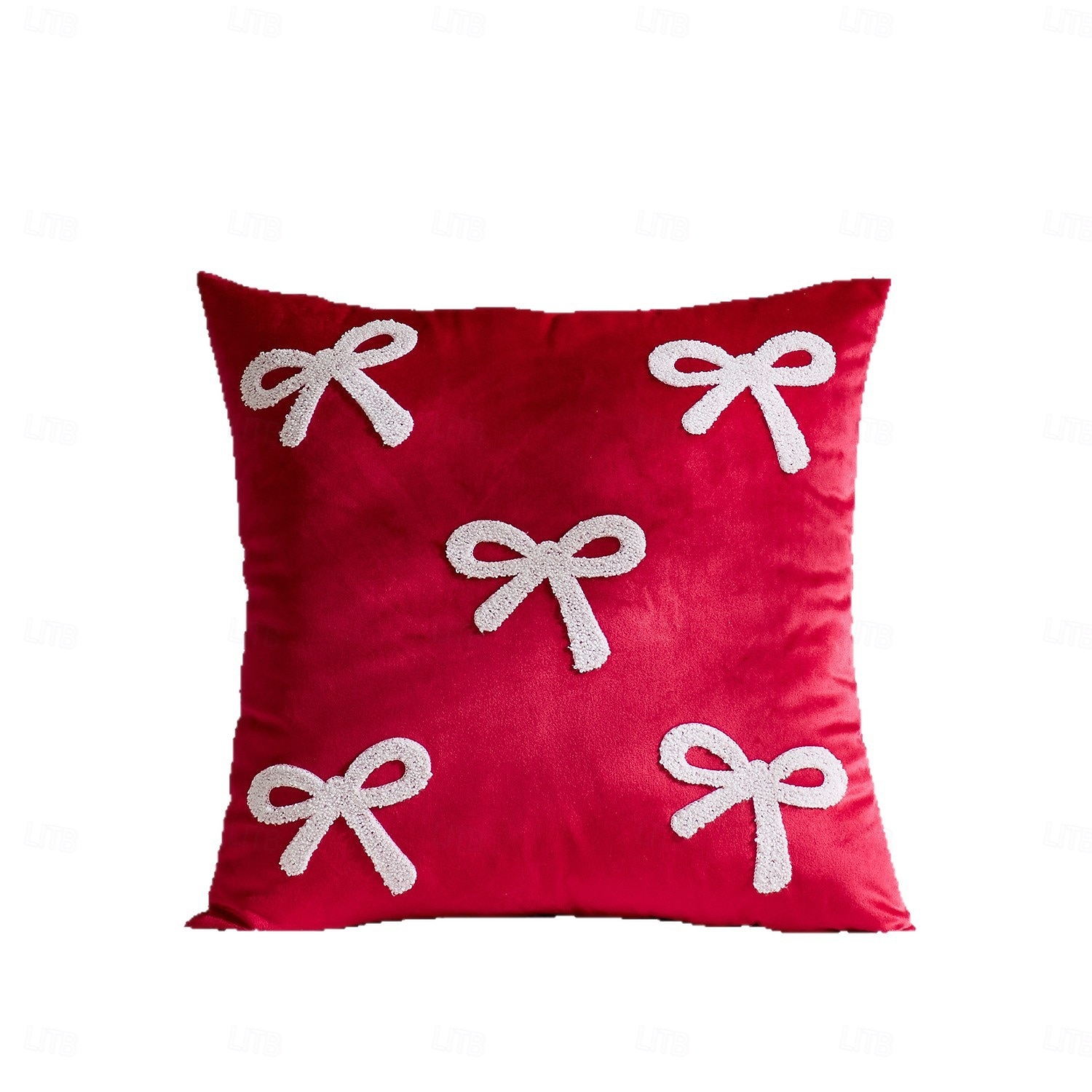 Housse de coussin décorative en velours pour la Saint-Valentin, avec un joli nœud papillon, idéale pour le canapé. Style tendance, douce et moelleuse, parfaite pour le salon et la chambre. de 2026 ? $12.99 –P2