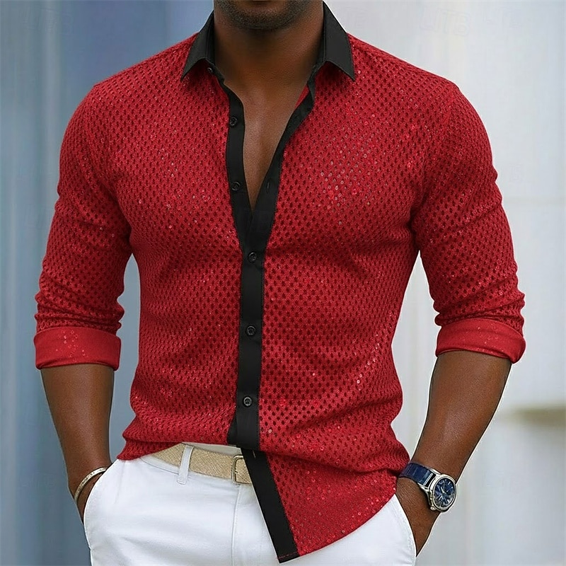 Ανδρικά Πουκάμισο Καλοκαιρινό πουκάμισο Casual πουκάμισο Πουκάμισο παραλίας Πουκάμισο με κουμπιά Λευκό Ανθισμένο Ροζ Ρουμπίνι Μακρυμάνικο Συνδυασμός Χρωμάτων Πέτο Καθημερινά Διακοπές Πούλιες Ρούχα 2026 - $27.99 –P1