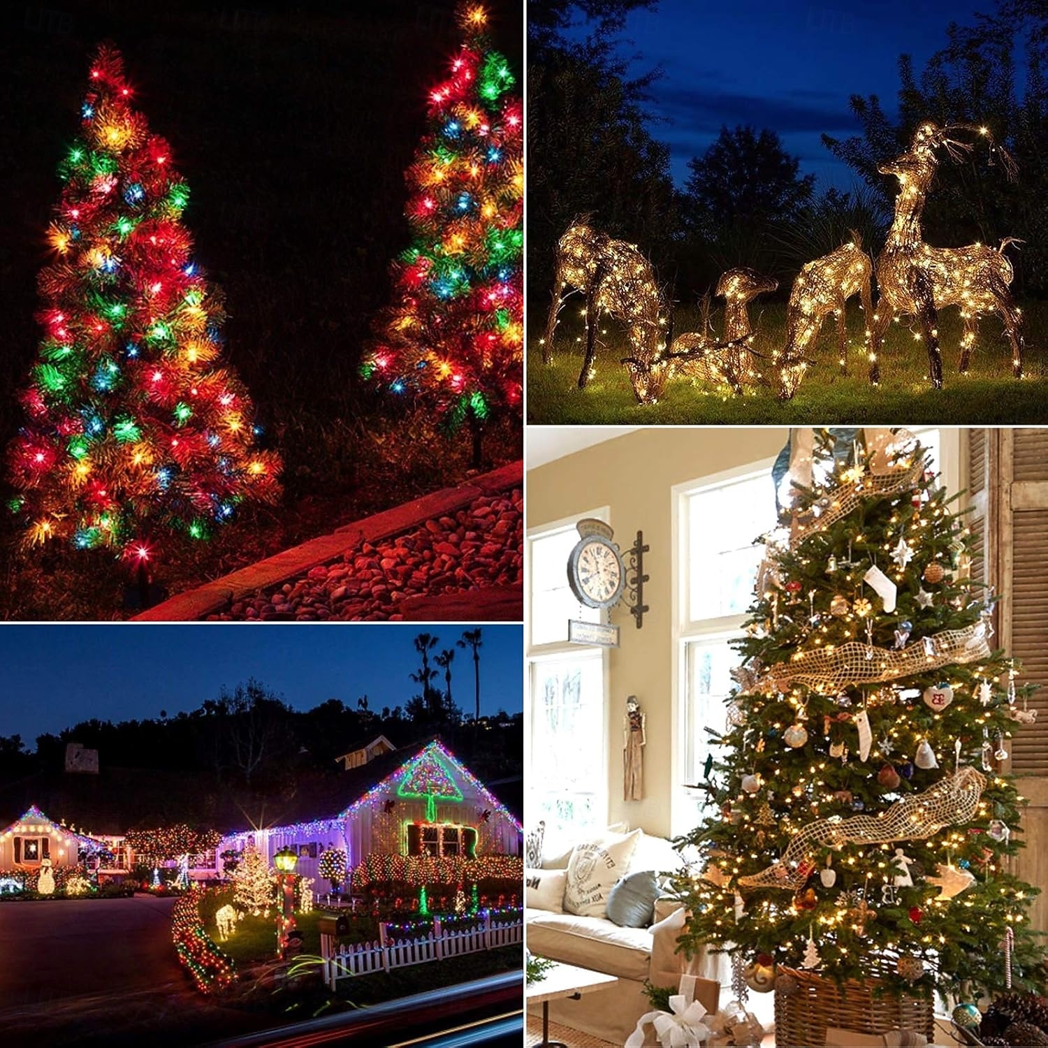 Vízálló elemes fényfüzér mini lámpák 33ft 100 LED 8 funkciós időzítő távirányítóval benti hálószobához Valentin-nap új év Halloween esküvői parti hangulatú díszvilágítás 2026 - $17.49 –P5