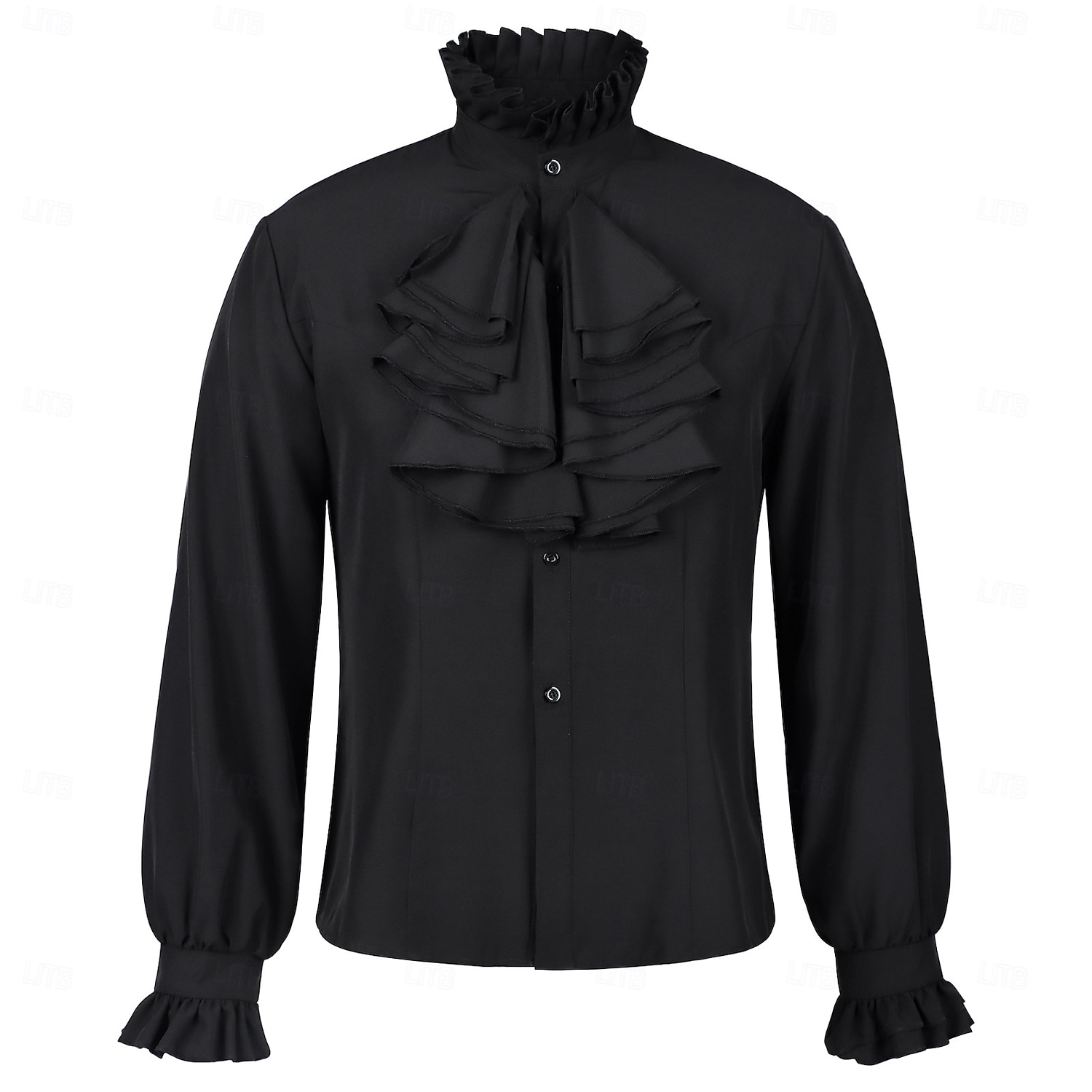 Punk & Gotico Medievale Rinascimento Camicia Lunghe Cavaliere Tinta unica Costume Per uomo Reale Mascherata Feste Performance Mascherata Adulti Camicia del 2026 a $48.99 –P1