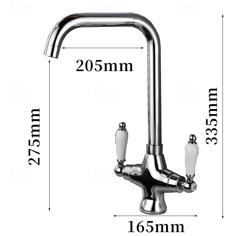 Waschbeckenarmatur - Klassisch Antikes Messing Mittelset Zwei Griffe Ein LochBath Taps 2026 - $178.99 –P1