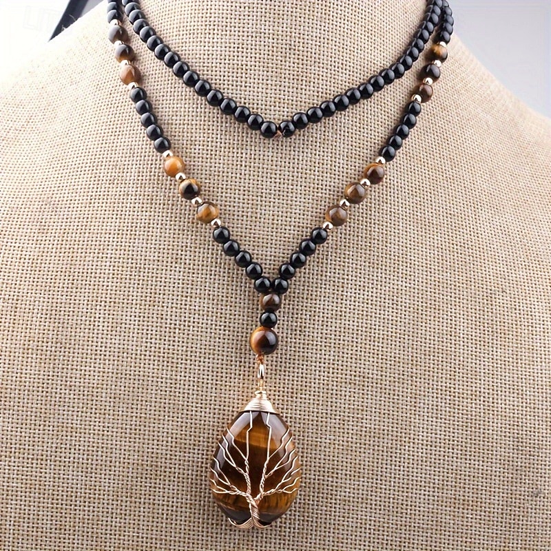 قلائد الحلي For نسائي شارع مناسب للبس اليومي حجر شجرة الحياة 2026 - $21.99 –P4