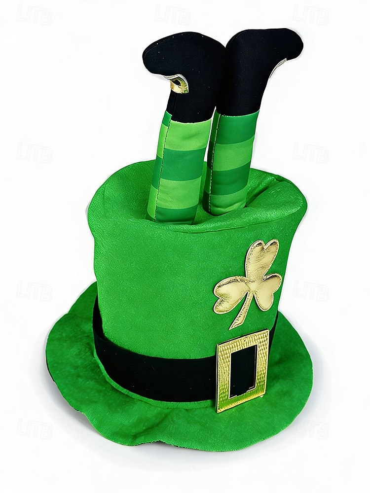 Chapeau de lutin vert pour homme, en polyester avec trèfle doré, idéal pour la Saint-Patrick et le carnaval, accessoire amusant et festif de 2026 ? $19.99 –P6