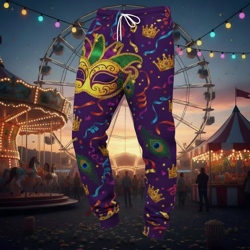 Per uomo Pantaloni da tuta Joggers Pantaloni Coulisse Tasca Elastico in vita Grafico Comodità Traspirante Quotidiano All'aperto Carnevale Vacanza Moda Giallo Viola chiaro Micro-elastico del 2026 a $24.99 –P2