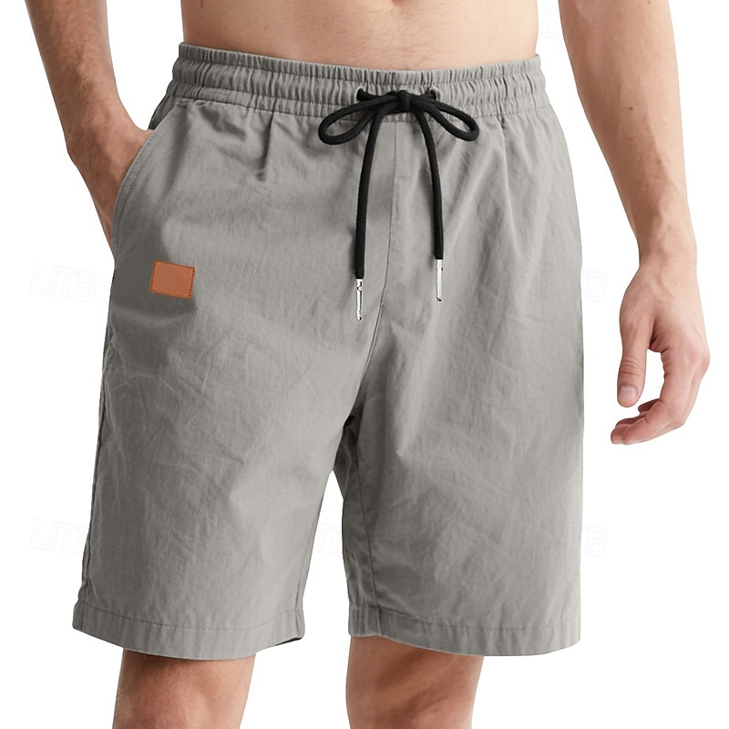 Pánské Kraťasy Chino šortky Letní šortky Plážové šortky Neformální šortky Šňůrky Elastický pas Bez vzoru Pohodlné Délka kolen Denní Venkovní Streetwear Módní Klasický styl Khaki Lehce elastické 2026 - $18.99 –P7
