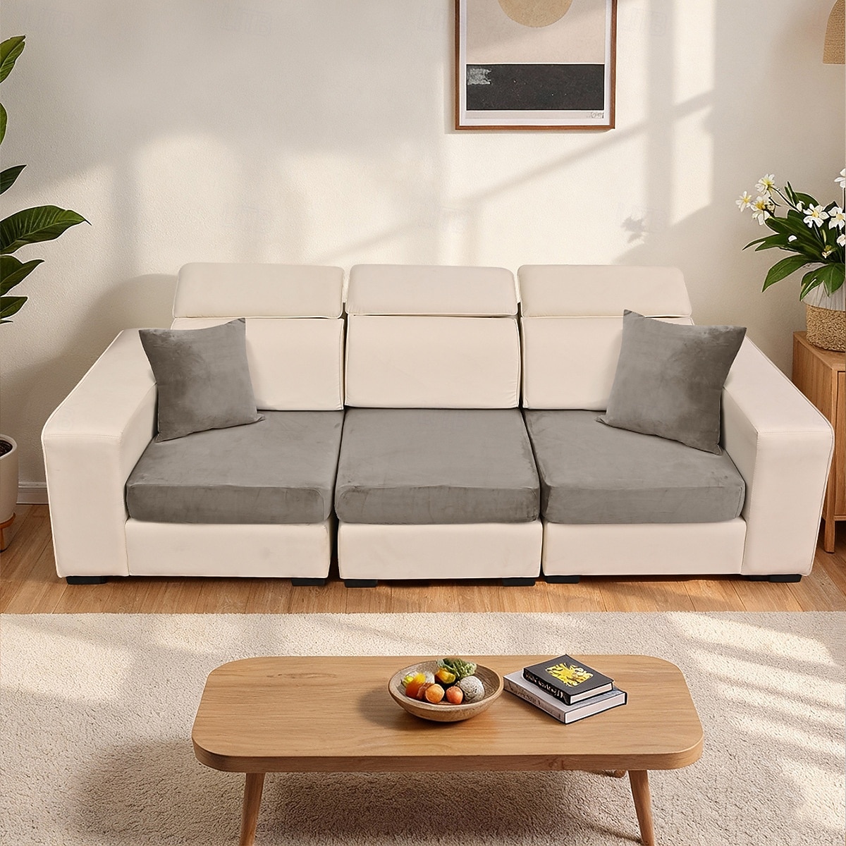 1/2/3 housses de coussin de canapé en velours argenté élastique uni, style européen, douces et résistantes, idéales pour la décoration et la protection de votre intérieur. de 2026 ? $10.49 –P14