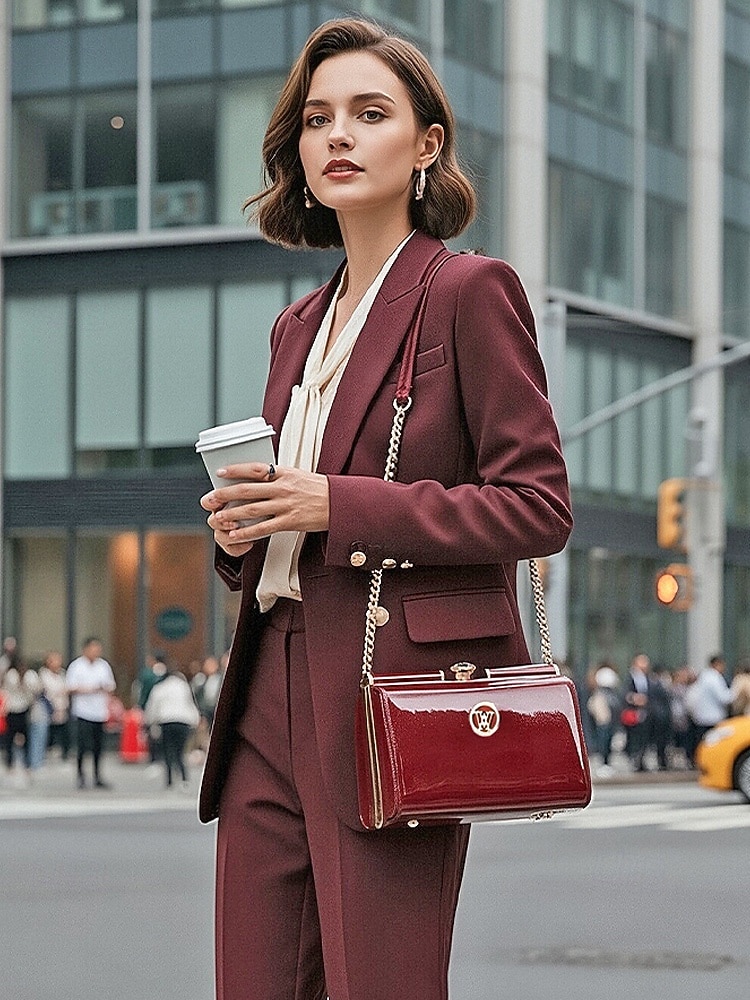 Γυναικεία τσάντα χειρός από λουστρίνι – κομψό καπιτονέ σχέδιο, έτοιμη για γάμο και μετακινήσεις, για πολλαπλές περιστάσεις με χρυσό λουράκι αλυσίδας 2026 - $34.99 –P2