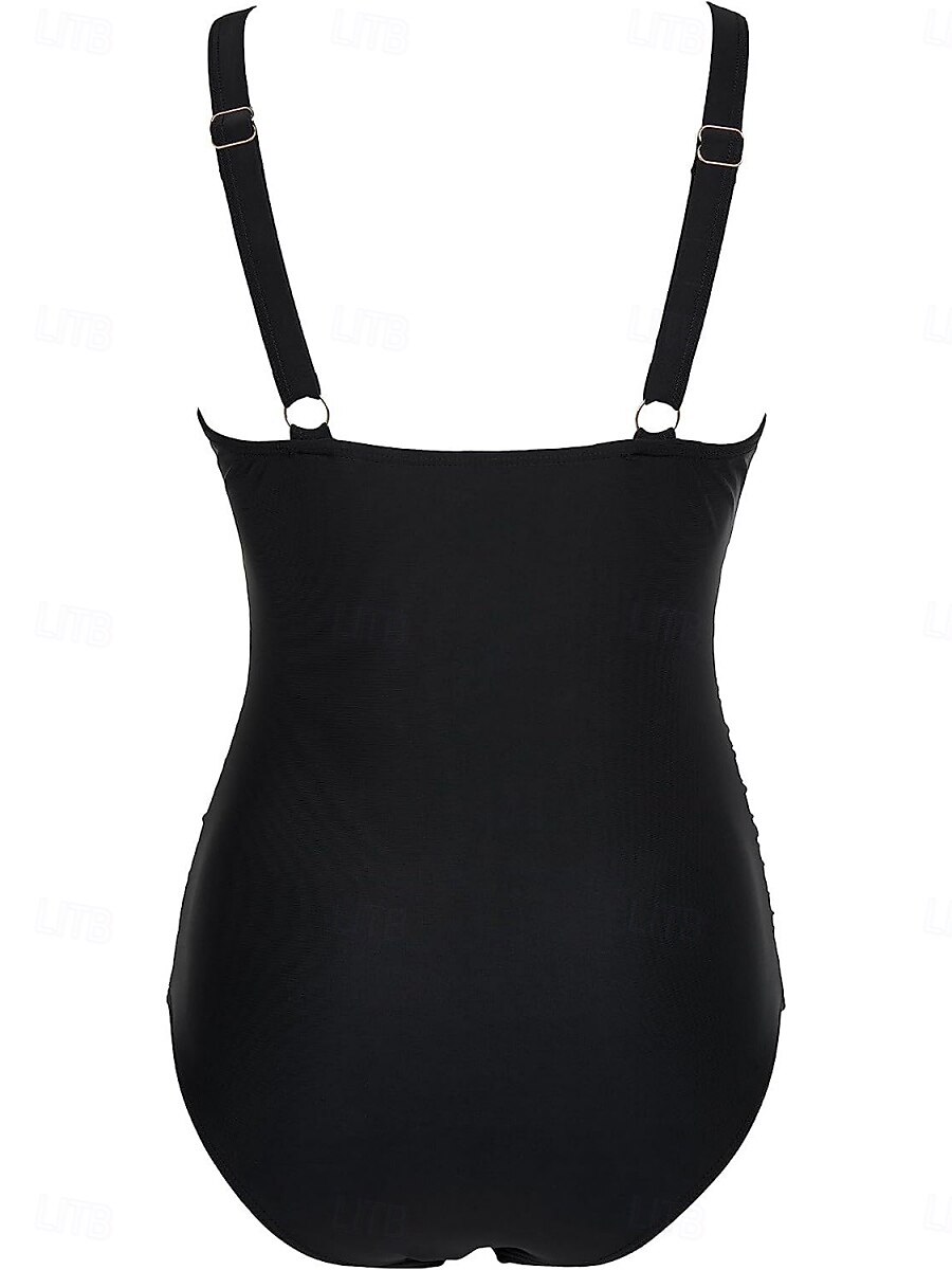 نسائي ملابس السباحة قطعة واحدة ملابس البحر ملابس السباحة شبكة بنطلون رياضي للبطن عالي الخصر ضعيف بدون ظهر العطلة ملابس الشاطئ جلد نمر أوراق V رقبة بدون كم بدلة سباحة 2026 - $21.99 –P7