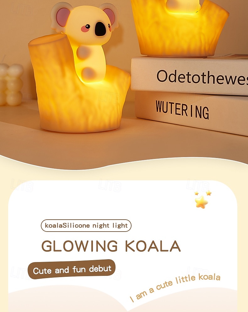 7-Color Gradient Koala Soft Silicone Patting Light Usb Charging Nightlight Timer Christmas New Year Festival Birthday Gift Bedroom Atmosphere Light 2026 - $23.99 –P2