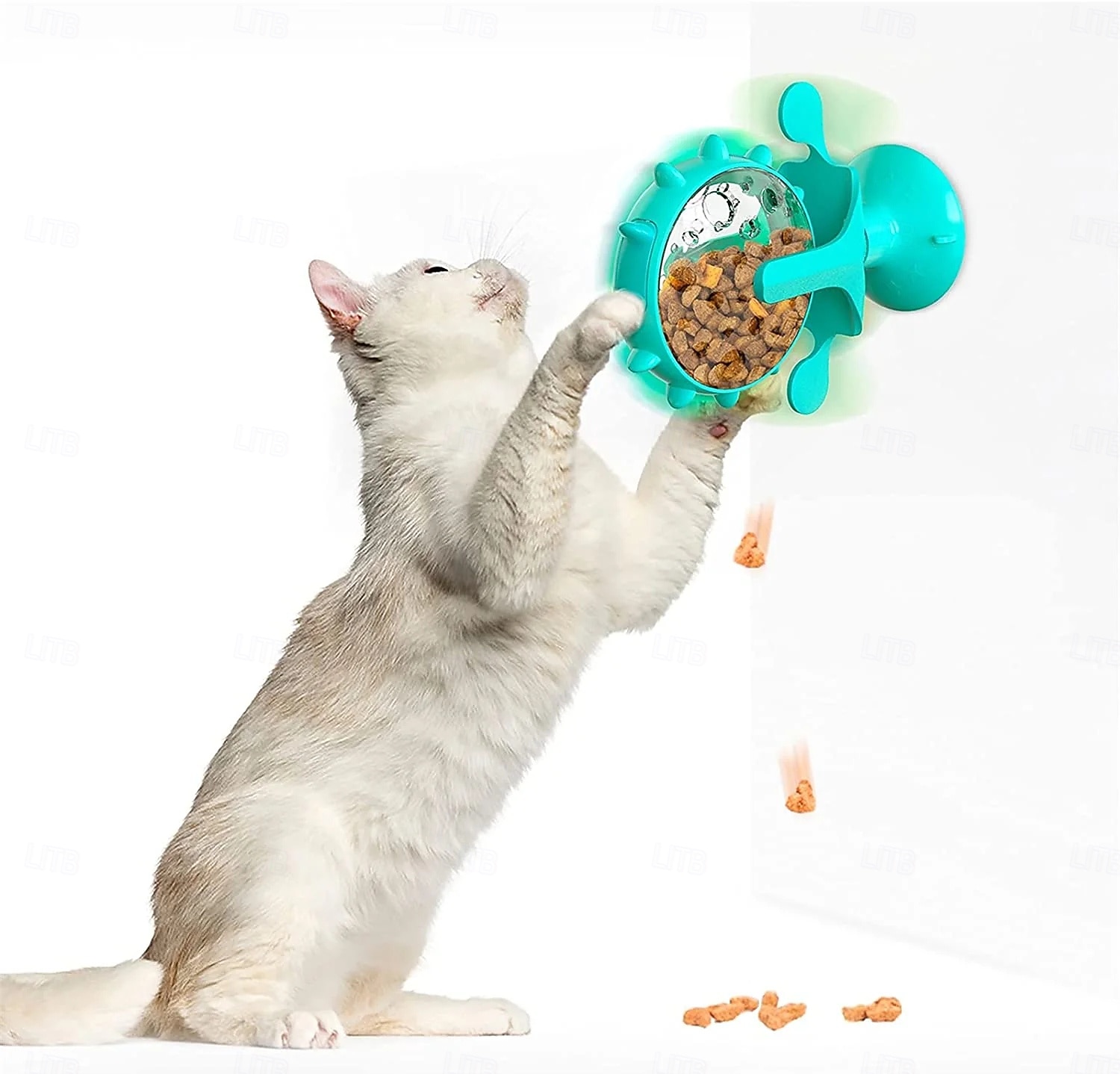 Juguete para gatos, dispensador de comida con base de ventosa y orificio de fuga, utilizado para juguetes interactivos para gatos y gatitos en interiores. 2026 - $20.99 –P5
