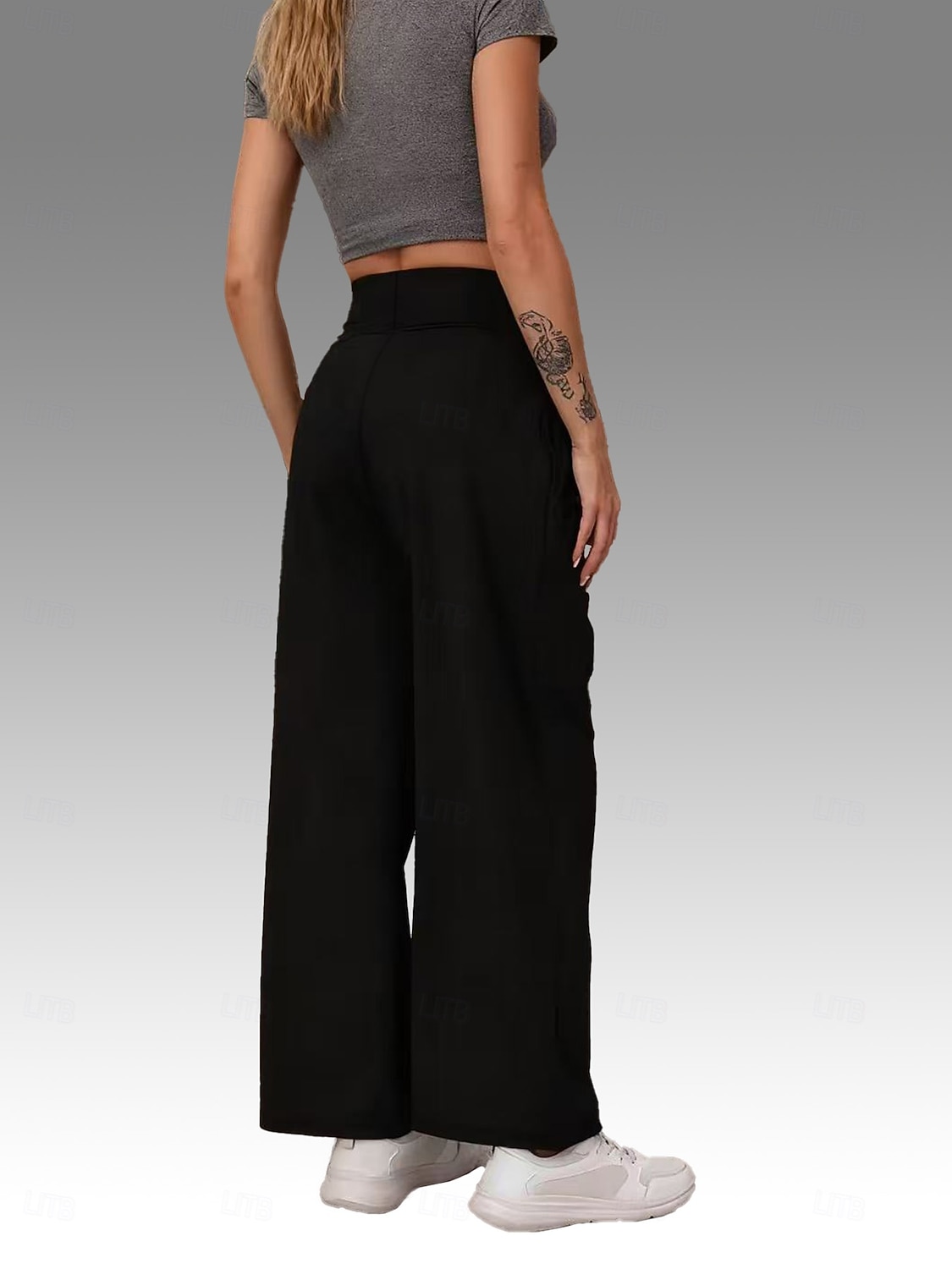 Pentru femei Mărime EU / US Activ Picior Larg Pantaloni Stilat Casual / Sport Lungime totală Talie ÎnaltăPantsHalloween Crăciun Ziua Îndrăgostiților Mată Buzunar Talie elastică Picior Larg Întindere 2026 - $26.99 –P2