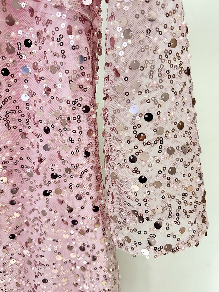 Sheath Column Floor Length Formal Dresses Evening Gown Evening Gown Elegant Sparkle 3/4 Length Sleeve Off Shoulder Wedding Valentine's Day Sequined with Sequin 2026 - $172.99 –P5