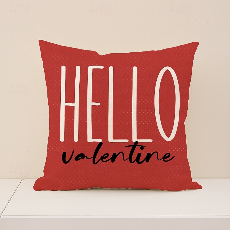 Ystävänpäivän kissakuvioinen tyynynpäällinen, sydänkuvioinen koristetyyny, täydellinen sohvalle, olohuoneeseen, makuuhuoneeseen, ihanteellinen romanttisen lomatunnelman luomiseen ja viihtyisään 2026 - $12.99 –P8