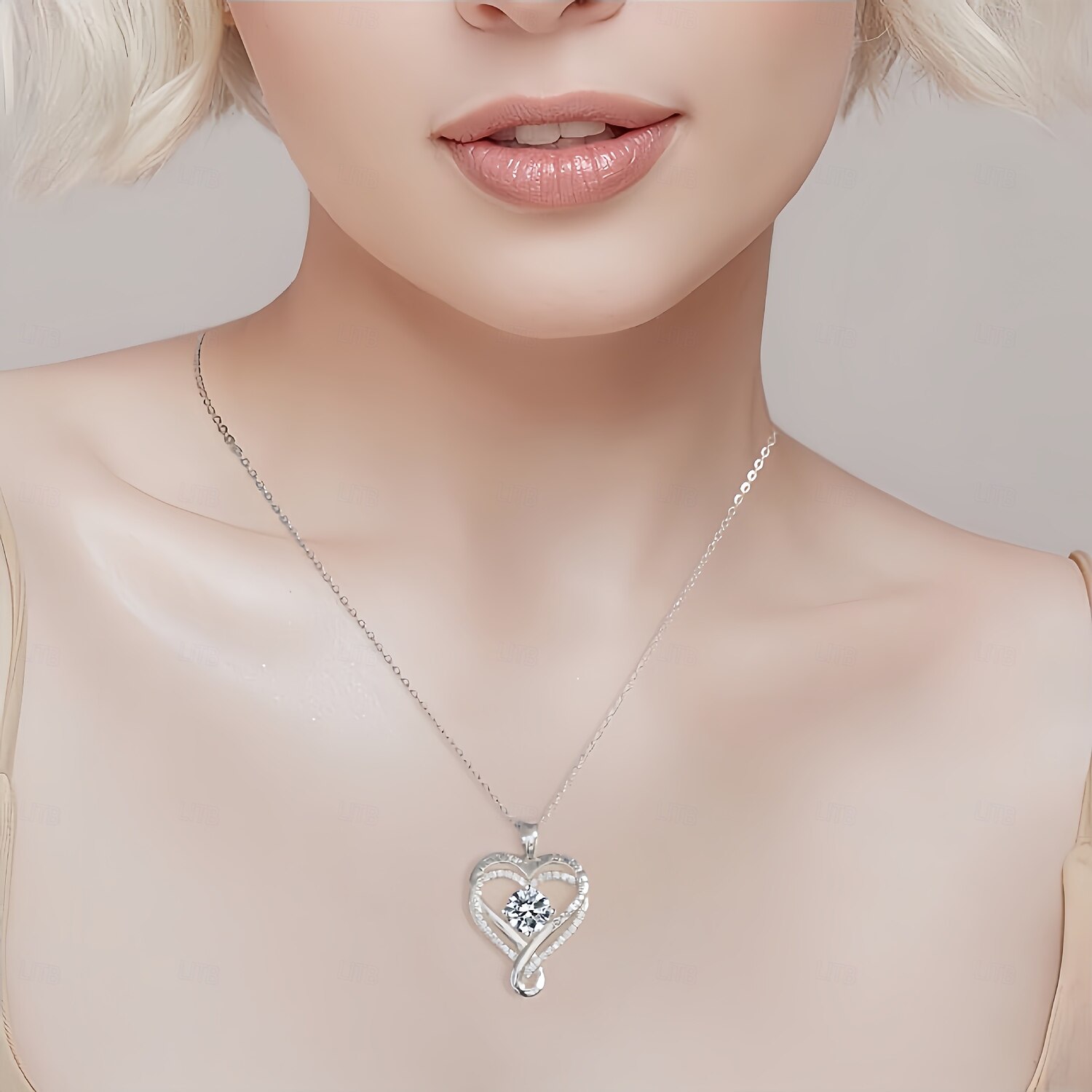 Náhrdelník "To My Love", náhrdelník z nerezové oceli pro ženy, dřevěná světelná dárková krabička, dárek pro manželku ke dni matek, Valentýna, výročí svatby, laserově gravírovaný vícevrstvý přívěsek 2026 - $29.99 –P6