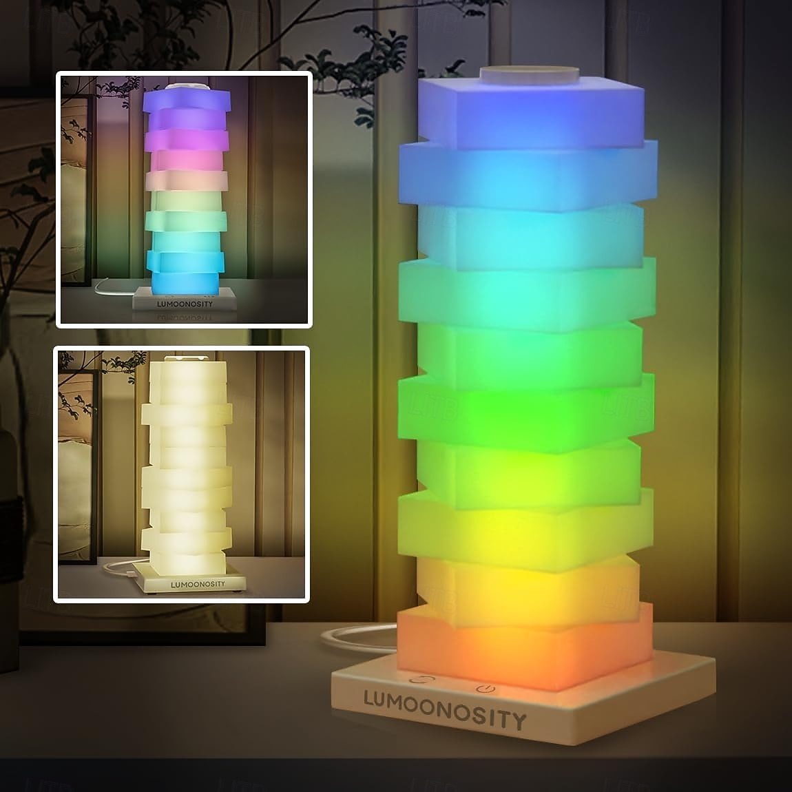 luce LED girevole assemblata fai da te, commutazione luce bianca e arcobaleno, utilizzata per lampade da scrivania da ufficio, luci da tavolo da gioco e luci notturne da comodino, regalo ideale del 2026 a $25.99 –P1