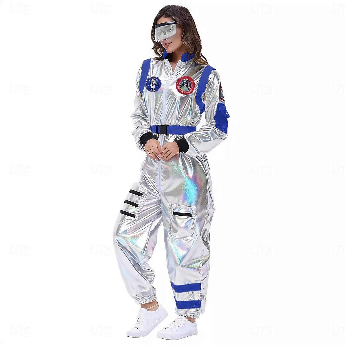 2026年 夫婦 ファンシーコスチューム ジャンプスーツ ワンジー 宇宙飛行士 コスプレ 子供用 成人 男女兼用(儿童不要选这个) ハロウィーン カーニバル パーティー 性能 学校行事のドレスアップ ドレスアップ  コレクション – $57.99 –P3