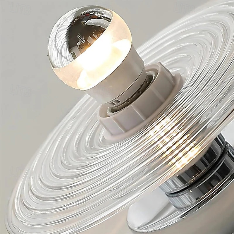 Lampă de perete rotundă din sticlă cu 1 bec, model modern Art Deco, pentru dormitor 2026 - $149.99 –P14