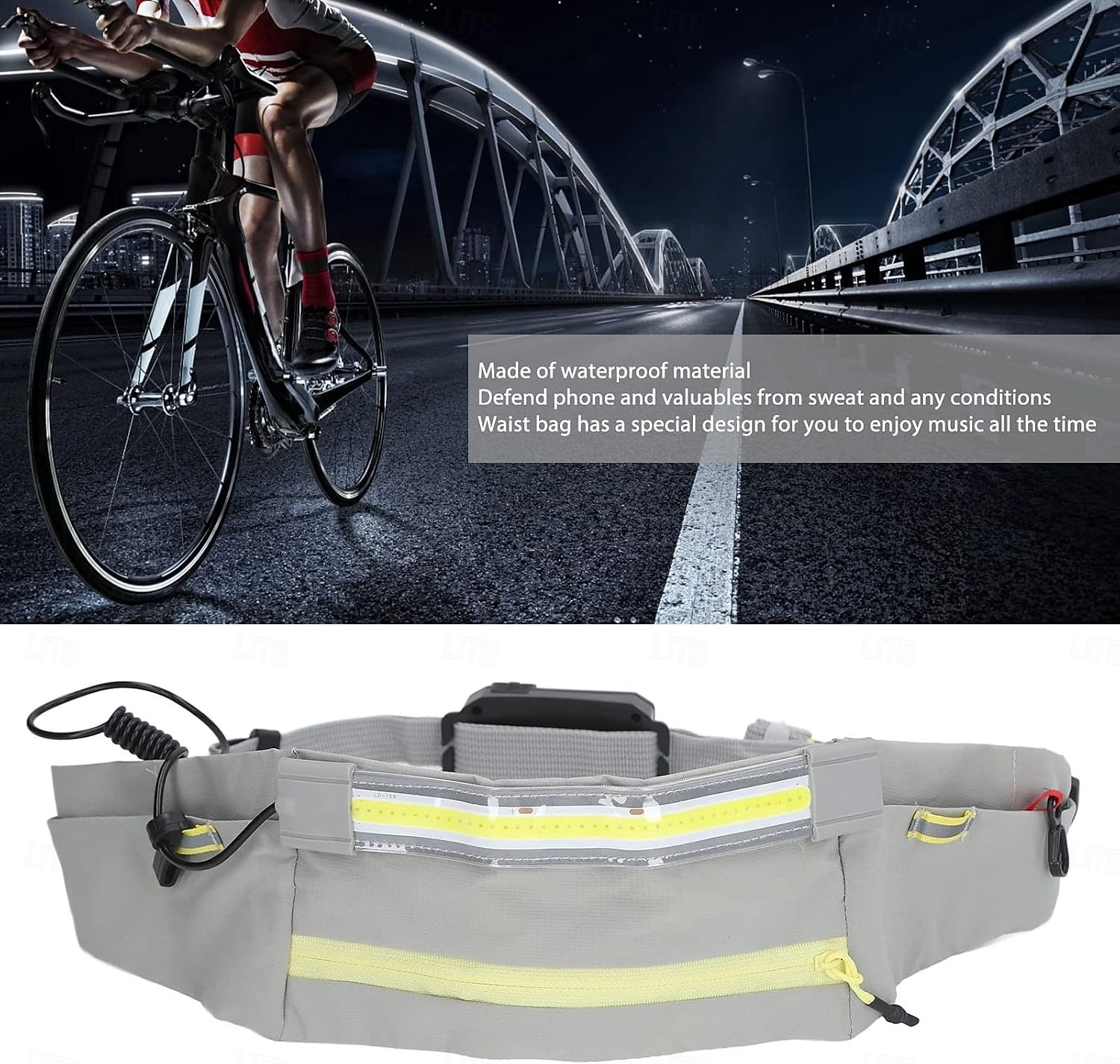 COB Belt Light Breathable LED Waist Bag Light with 5 Modes Red Back Light for Night Hiking Running Camping Fishing Mining Industrial Operation 2026 - $44.99 –P6