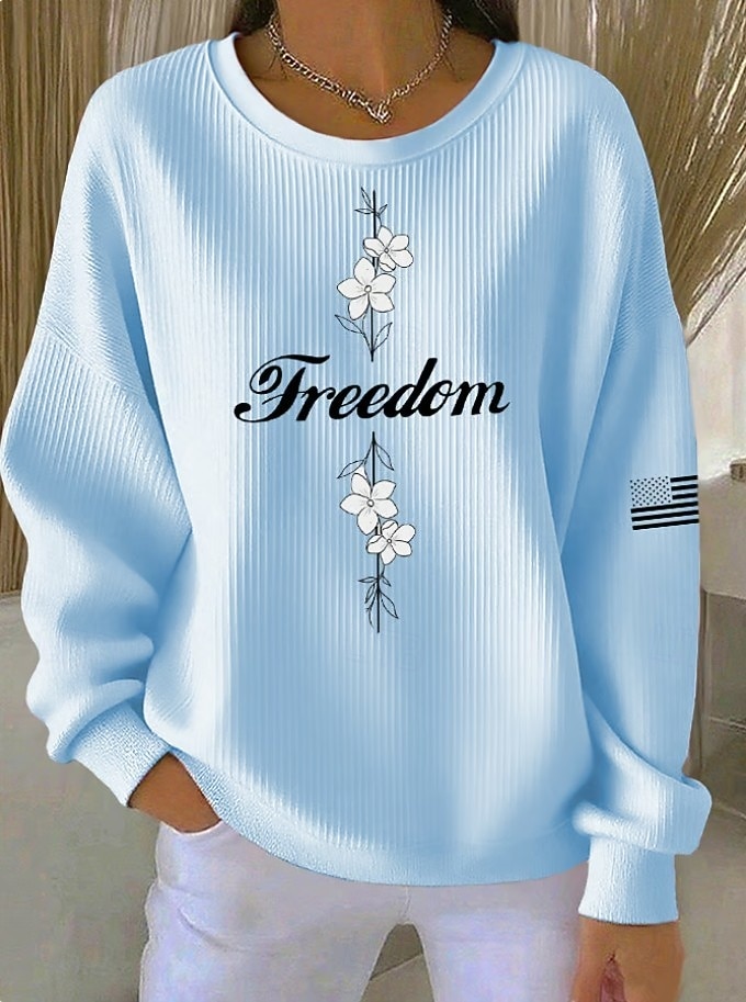 Mujer Pullover Estampado Graphic Letra Cálido Clásico Casual Manga Larga Cuello Barco Tops regulares Casual Hogar Calle Azul Piscina Amarillo Claro Rosa Claro Bleu Ciel Negro Primavera Otoño 2026 - $29.99 –P9