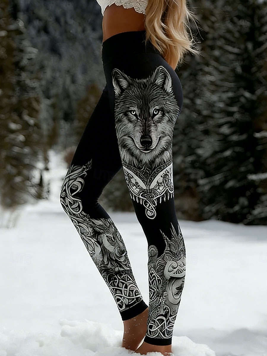 Női Leggingek Szabadság Szüret Etnikai stílus Teljes hossz Magas derék Grafika Állat Mekano Kényelmes Nyúlós Napi Otthon Szabadtéri Fekete Fehér Tengerészkék Kék Tavasz Ősz Tél Karcsúsított 2026 - $24.99 –P3