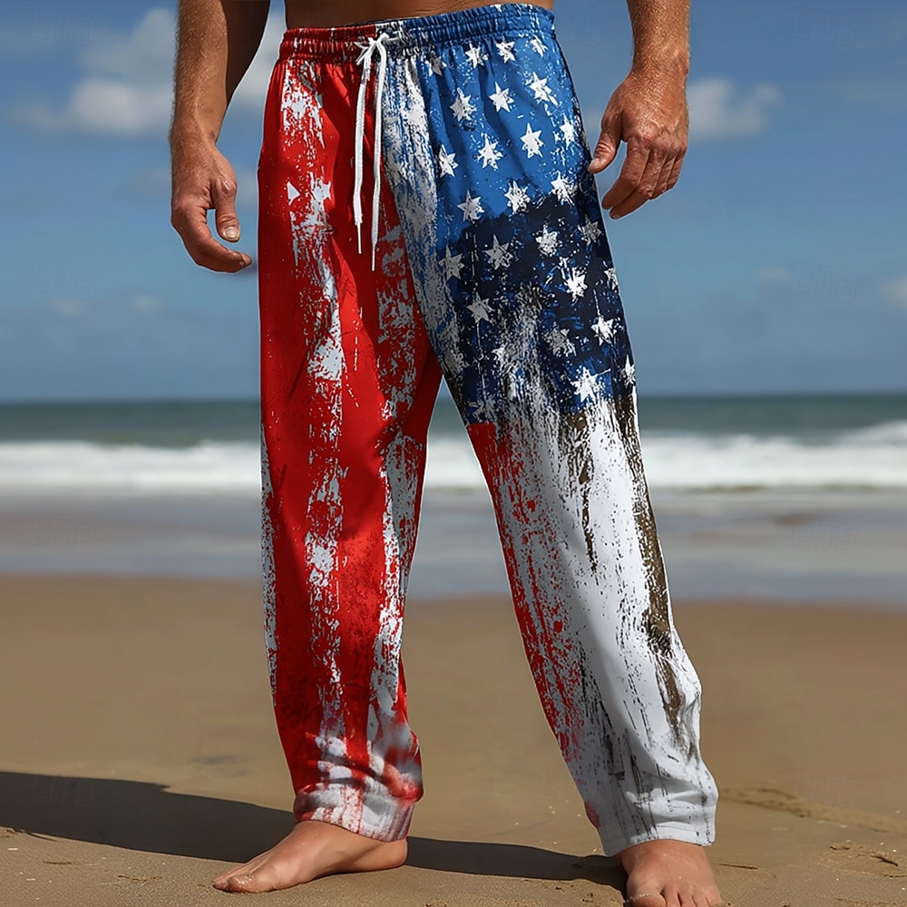 Per uomo Bandiera degli Stati Uniti Patriottico 250° anniversario degli Stati Uniti Pantaloni Pantaloni casual Pantaloni Larghi Misura del girovita medio Moda Casual All'aperto Ferie Coulisse del 2026 a $27.99 –P2