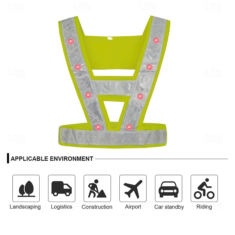 trafikksikkerhetsvest led refleksvest refleksvest med høy synlighet sykling konstruksjon sanitær sikkerhetsvest 2026 - $21.99 –P4