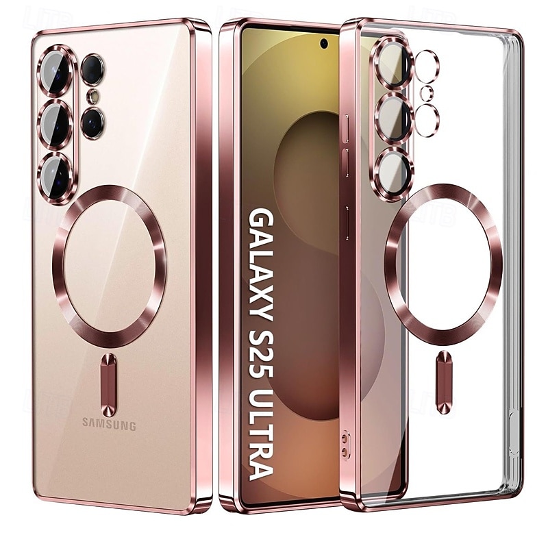 telefon Ügy Kompatibilitás Samsung Galaxy S26 Ultra Plus S25 S25 él S24 S23 S22 Plus Ultra Fekete tok Átlátszó Mágneses Ütésálló Retro TPU 2026 - $12.99 –P6