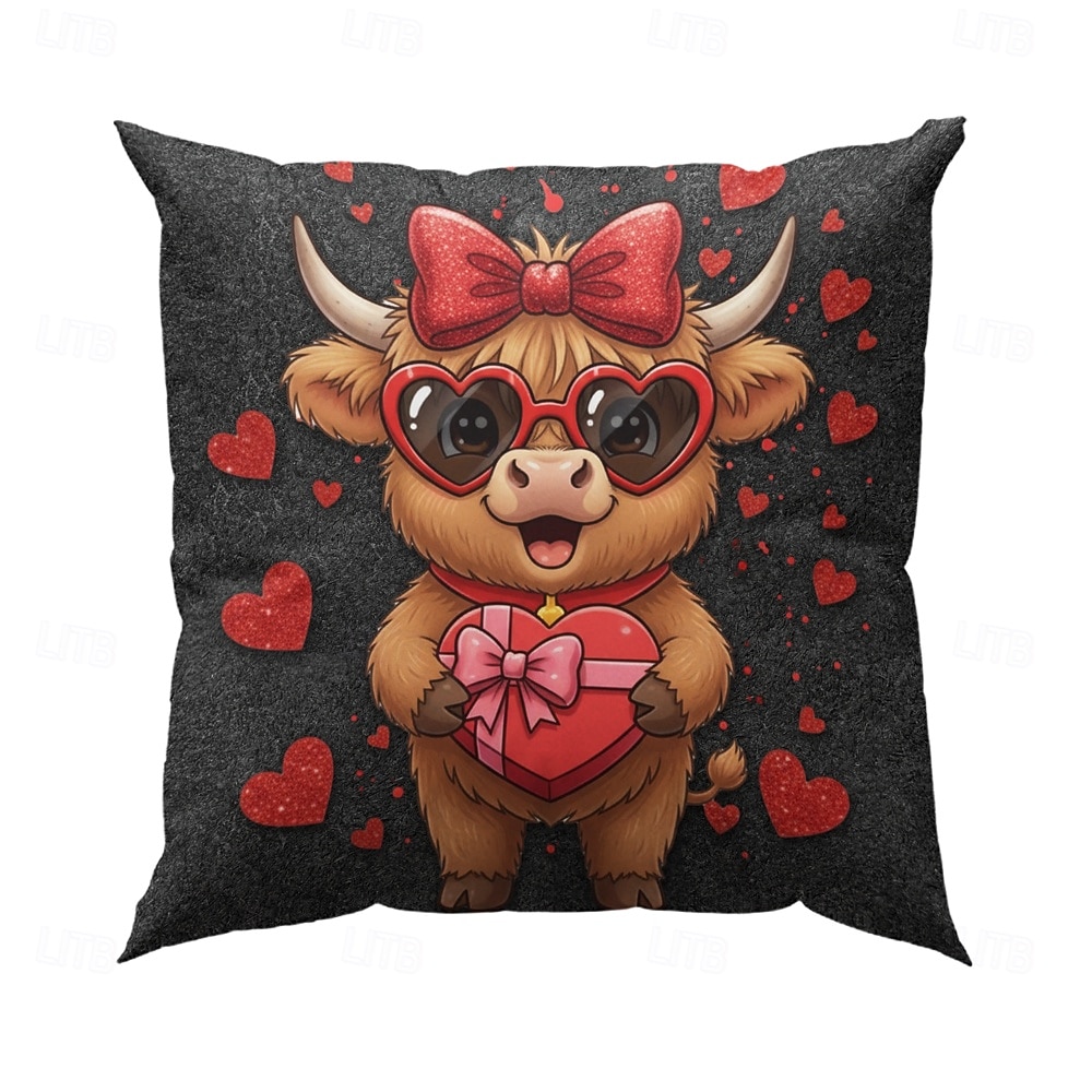 2026年 1 個 ベルベット 枕カバー, プリント シンプル カジュアル 方形 伝統的な クラシック  コレクション – $8.99 –P10