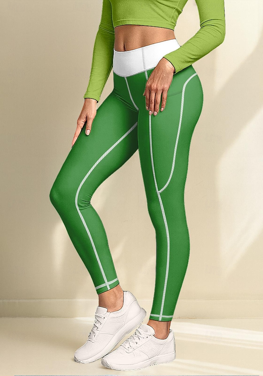 St Patrick Dam pilatesleggings Fitnessbyxor Gymleggings Fickor Stämpelskatt Sidfickor Pilates Gym Gymträning Byxor Trikåer Damasker Färgblock Grön sporter Sportkläder Hög Elasisitet Tight passform 2026 - $20.99 –P3