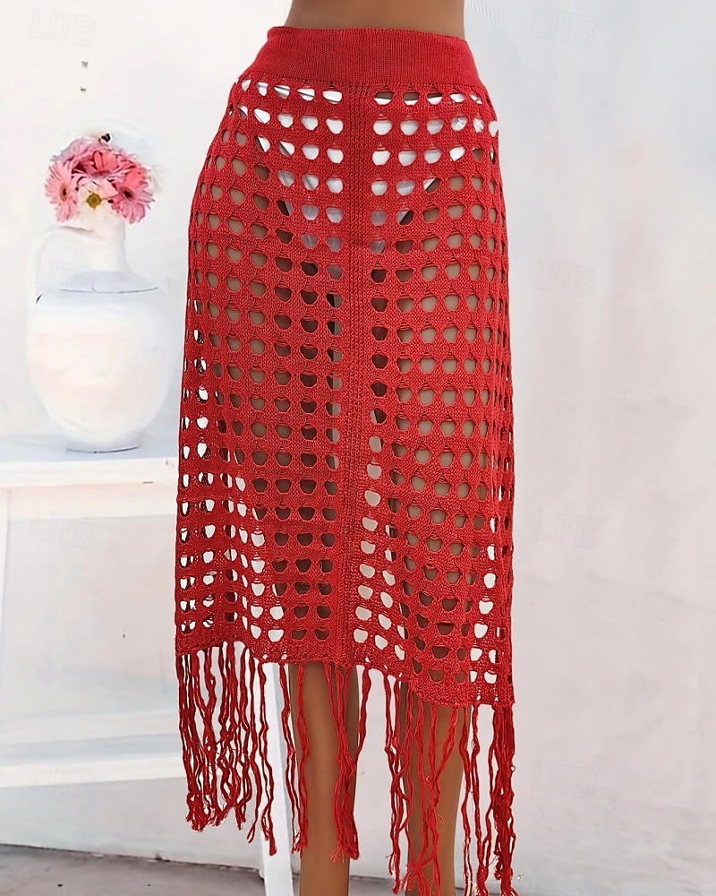 Mujer Bañadores Tapadera Vestido de Baño Falda Traje de baño Cortado Vacaciones Ropa de playa Color sólido Sin Mangas Trajes de baño 2026 - $25.99 –P16