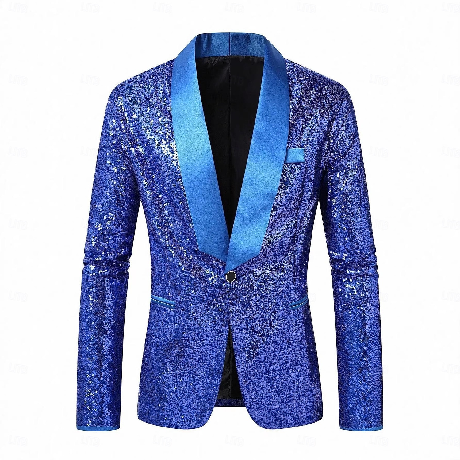 Ντίσκο Δεκαετία '80 Smoching Κοστούμια & Σακάκια Lapel Collar Blazer Μακριά Μανίκια Ντίσκο Πούλιες Πούλια Φανταχτερή Φόρεμα Ανδρικά Αποκριάτικη Στολή Απόκριες Μασκάρεμα 2026 - $66.99 –P2