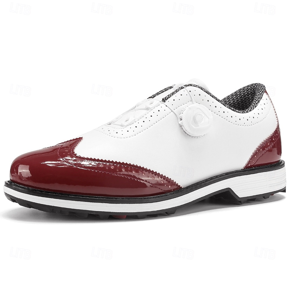 Heren golfschoenen – comfortabel wit en bordeauxrood design voor optimale prestaties en stijl op de golfbaan. 2026 - $79.99 –P18