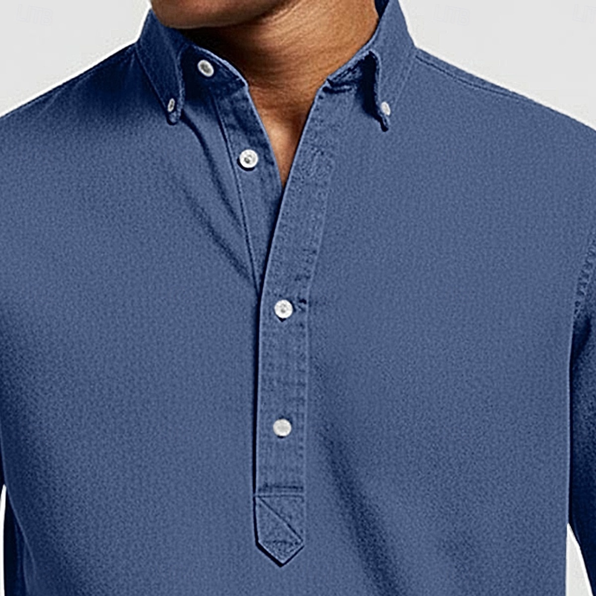 Per uomo Camicia popover Camicia Oxford Blu denim Nero Bianco Blu marino Blu scuro Manica Lunga Semplice Colletto italiano visibile Casuale All'aperto Tasca Abbigliamento Neutro Moda Quotidiano Casual del 2026 a $24.99 –P4