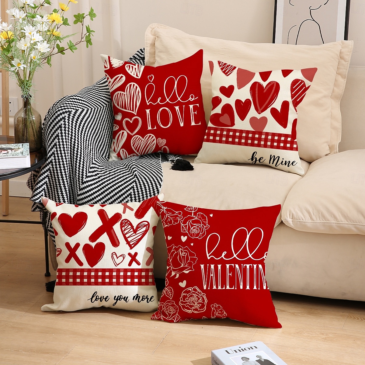 Valentine's Day Heart Pillow Cover, Red Heart-Shaped Cushion, Cozy Throw Pillow for Sofa, Romantic Atmosphere Decor for Living Room and Bedroom 2026 - $13.99 –P1