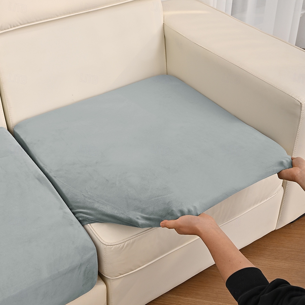 1/2/3 housses de coussin de canapé en velours argenté élastique uni, style européen, douces et résistantes, idéales pour la décoration et la protection de votre intérieur. de 2026 ? $10.49 –P4