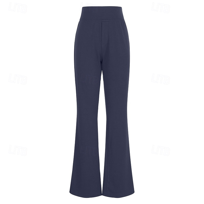 Damen Weite Hosenbeine Chinos Urlaub Streetwear Lässig Volle Länge Mittlere Taillenlinie Einfach Elastischer Bund Bequem Dehnbar Täglich Outdoor Urlaub Dunkelbraun Dunkelgrau Aprikose Schwarz 2026 - $22.99 –P18