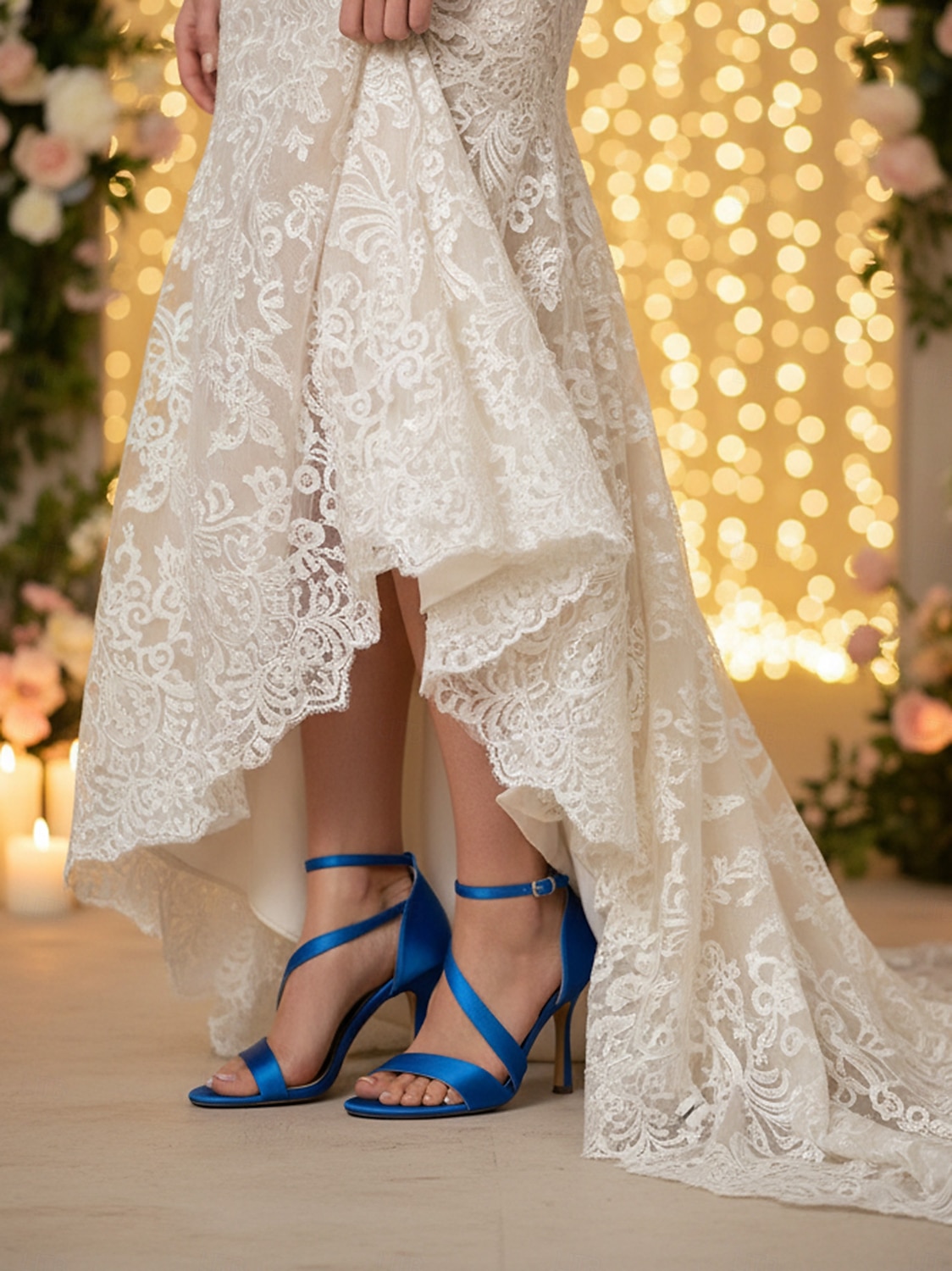 Sandálias de noiva elegantes com tiras finas e salto agulha no tornozelo, sapatos de casamento de salto alto com bico aberto para noivas, salto minimalista branco para cerimônia. de 2026 por $69.99 –P5