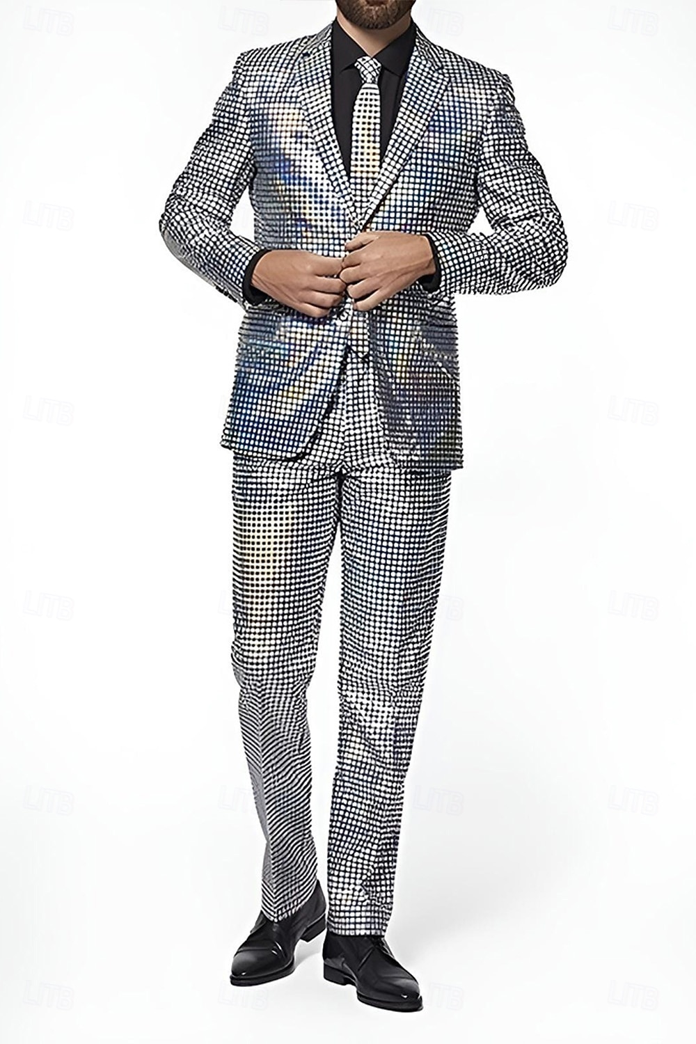 Metallico Disco Anni '80 Pantaloni Abiti Completi & Blazer Disco Costume Per uomo Costume di Carnevale Natale Carnevale martedì grasso Festa / Sera Parata dell'Orgoglio Mese dell'orgoglio Adulti del 2026 a $77.99 –P6