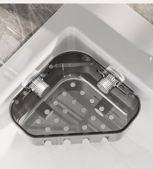 2 יחידות סל אחסון פינתי יניקה, מארגן פינתי לכיור, מדף ניקוז ספוג ובד למטבח, מדף אחסון יניקה משולש, מארגן לחדר אמבטיה ומטבח חוסך מקום 2026 - $15.99 –P1