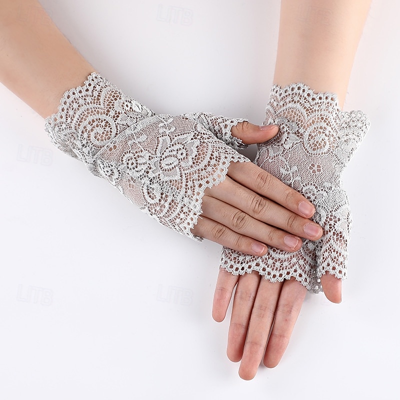 Elegantní Vinobraní Řvoucí 20s Rukavice Večerní rukavice Velký Gatsby Krajka Maškarní kostým Dámské Karneval Plesová maškaráda Ležérní Karneval Dospělí Rukavice 2026 - $25.99 –P9