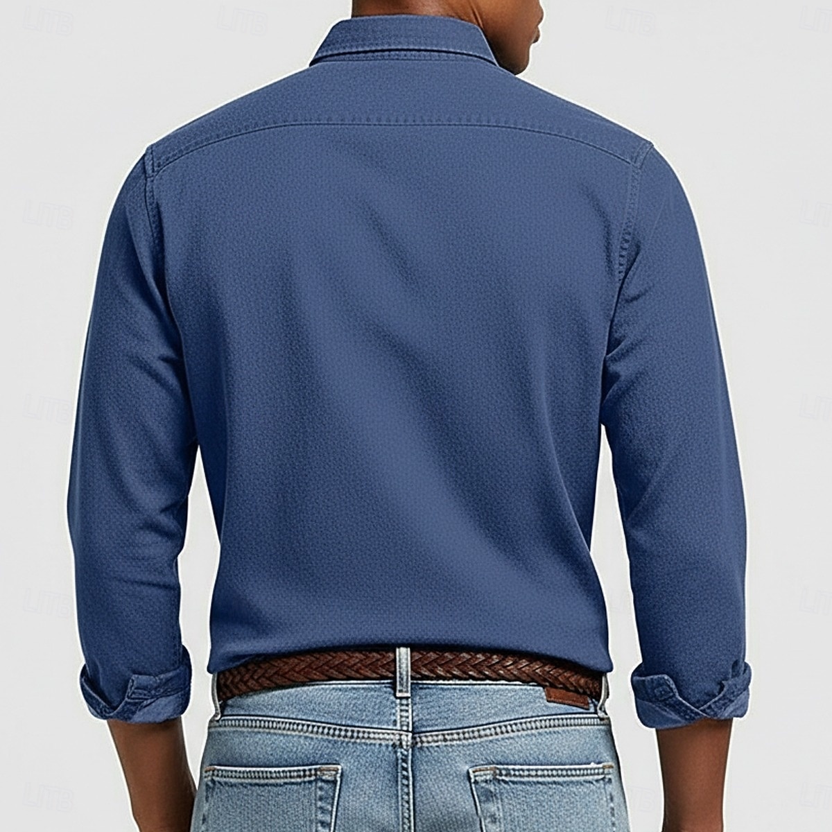 Per uomo Camicia popover Camicia Oxford Blu denim Nero Bianco Blu marino Blu scuro Manica Lunga Semplice Colletto italiano visibile Casuale All'aperto Tasca Abbigliamento Neutro Moda Quotidiano Casual del 2026 a $24.99 –P5