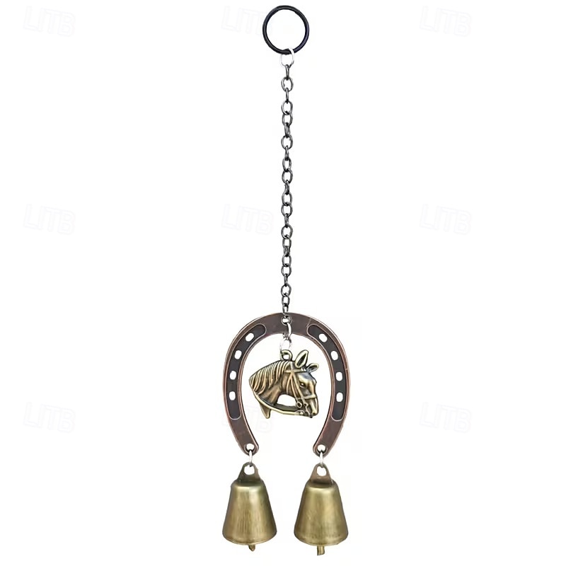 A Lucky Horseshoe Owl Wind Chime, Outdoor Iron Art Love Wind Chime, Vintage Horseshoe Design, Valentine's Day Iron Nail Wind Chime Home Decoration for Good Luck in Love, Perfect Garden Ornament 2026 - $10.99 –P22