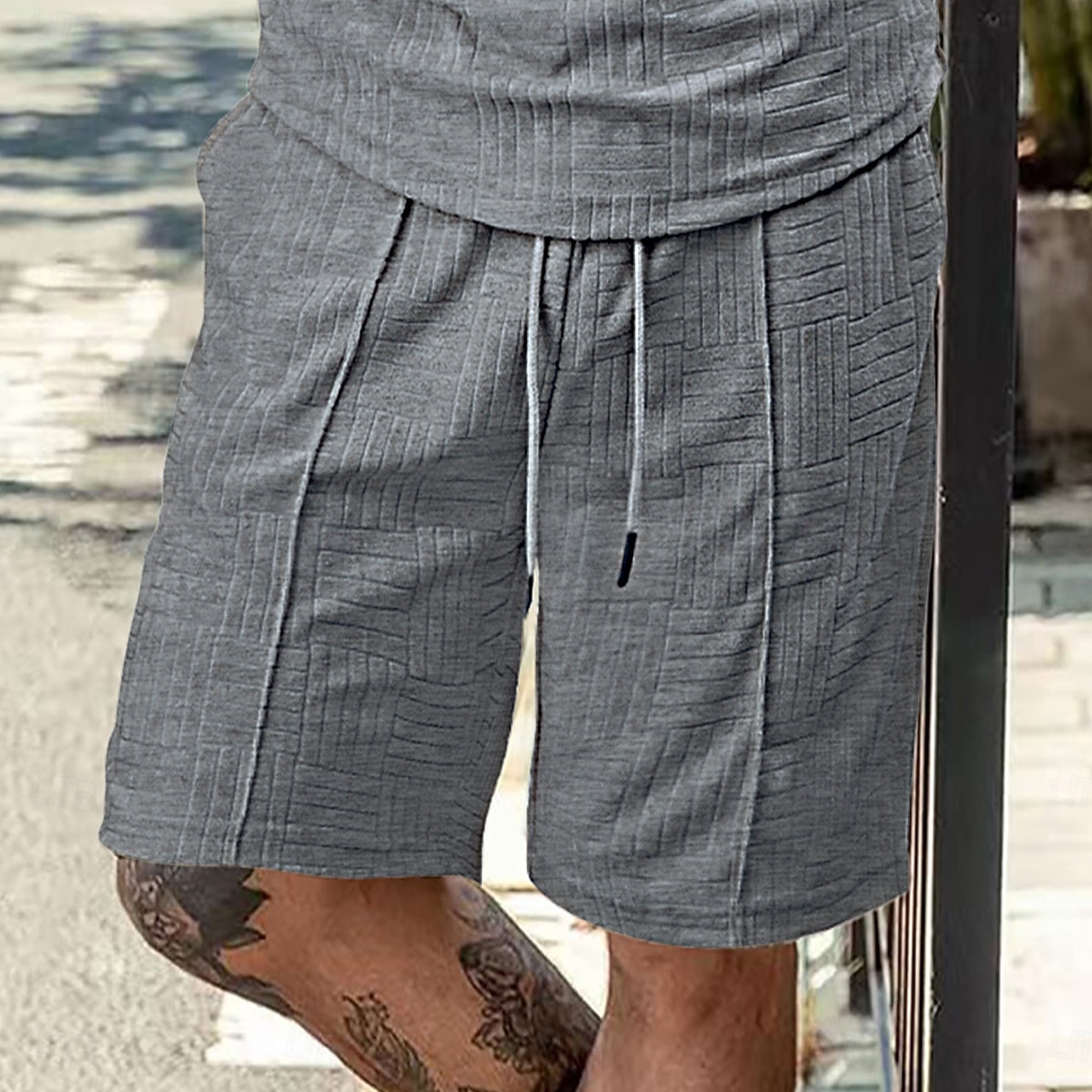 Per uomo Shorts Pantaloncini Estivi Shorts da Spiaggia Pantaloncini casual Pantaloncini strutturati Jacquard Coulisse Elastico in vita Tinta unica Comodità Traspirante Lunghezza al ginocchio del 2026 a $18.99 –P2