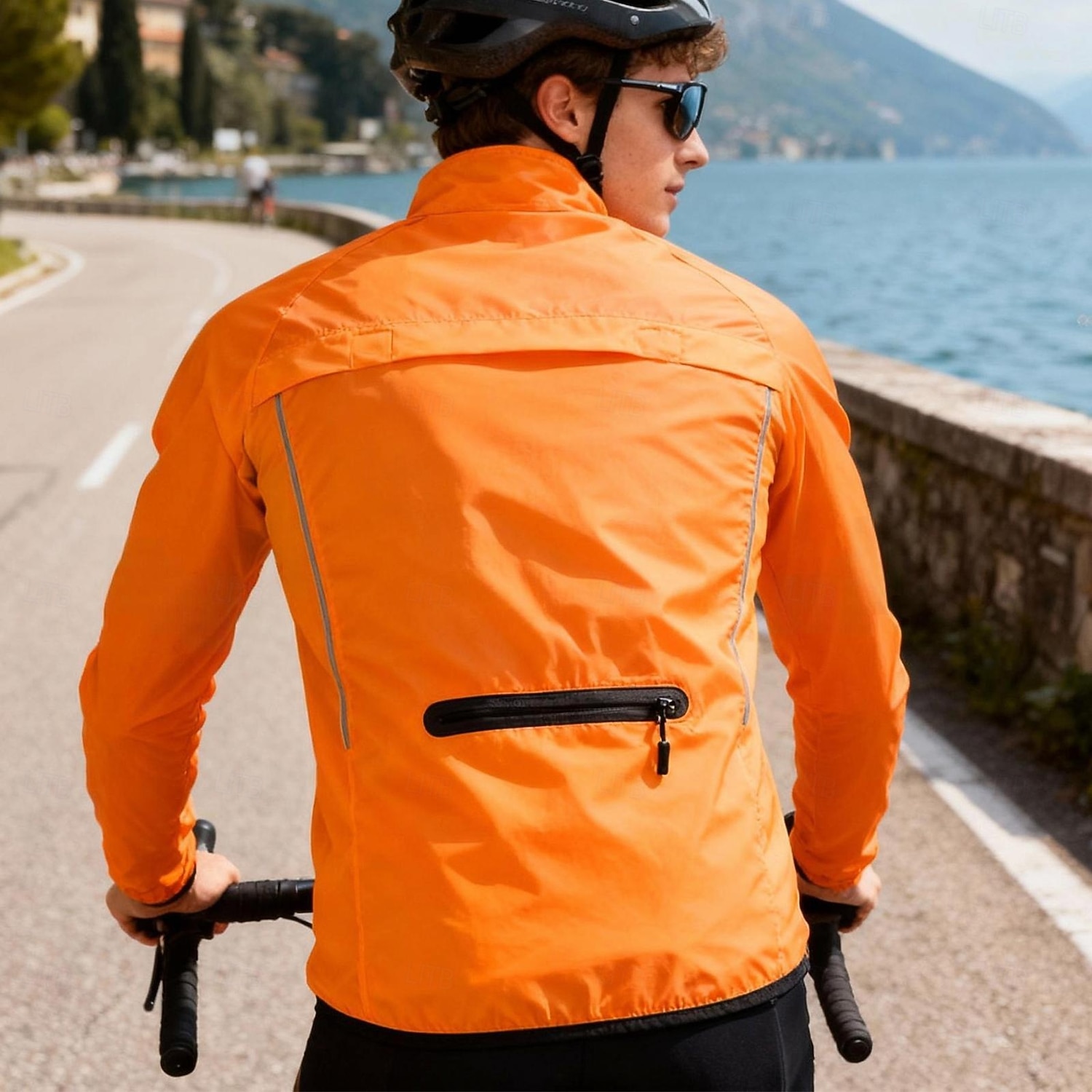 WOSAWE Men's Windbreaker Cycling Jersey Cycling Jacket High Visibility Waterproof Windproof Cycling Bike Jacket Windbreaker Mountain Bike MTB Road Bike Cycling City Bike Cycling Navy Green Black Bike 2026 - $39.99 –P10