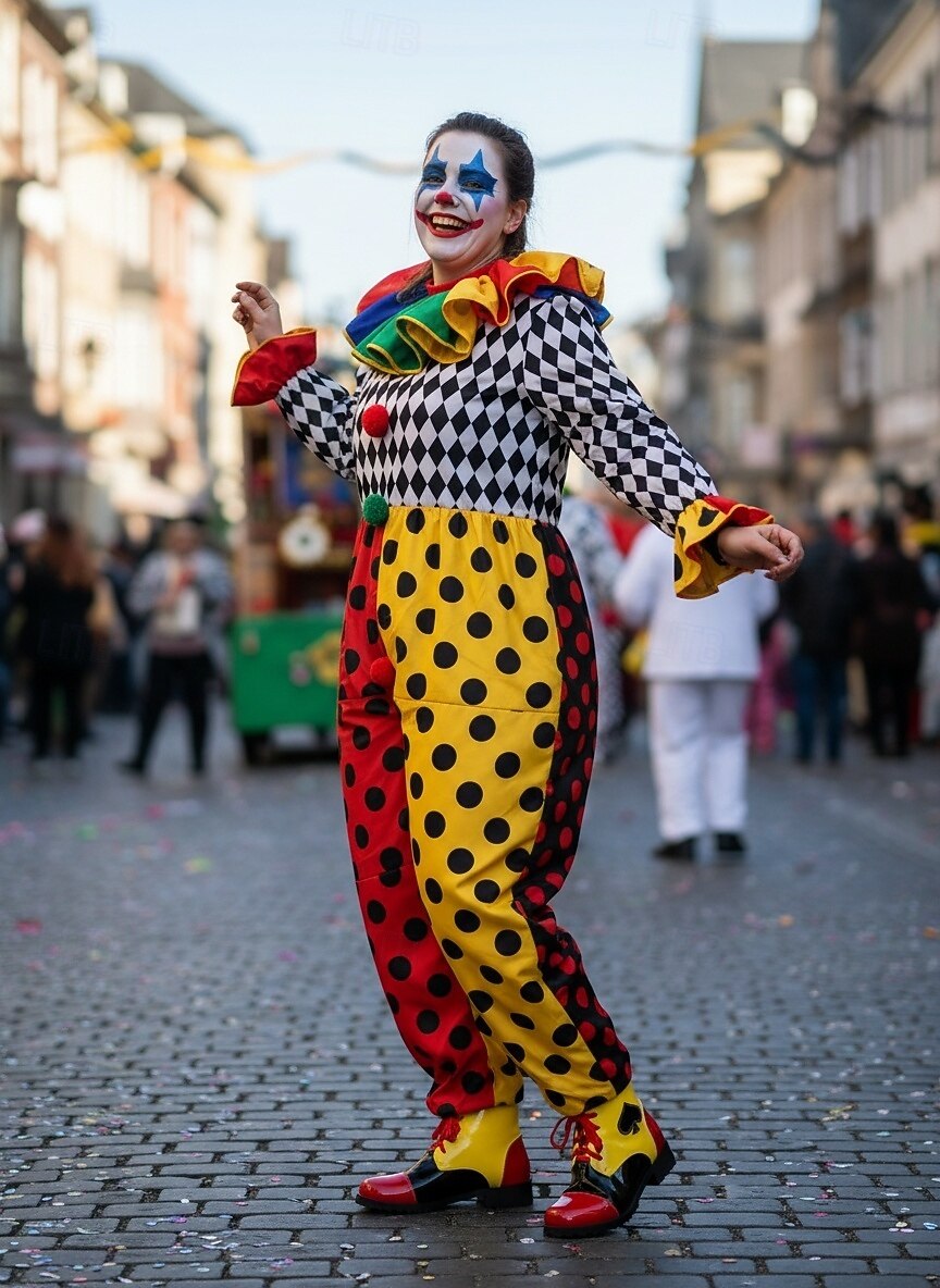 Γυναικεία Μαρντί Γκρά Κόκκινα Παπούτσια Πρόσω خلف Παπούτσια Μασκέ για Καρναβαλικό Κόσμο Κλόουν Κοσπλέι  Χάλοουιν 2026 - $46.99 –P6