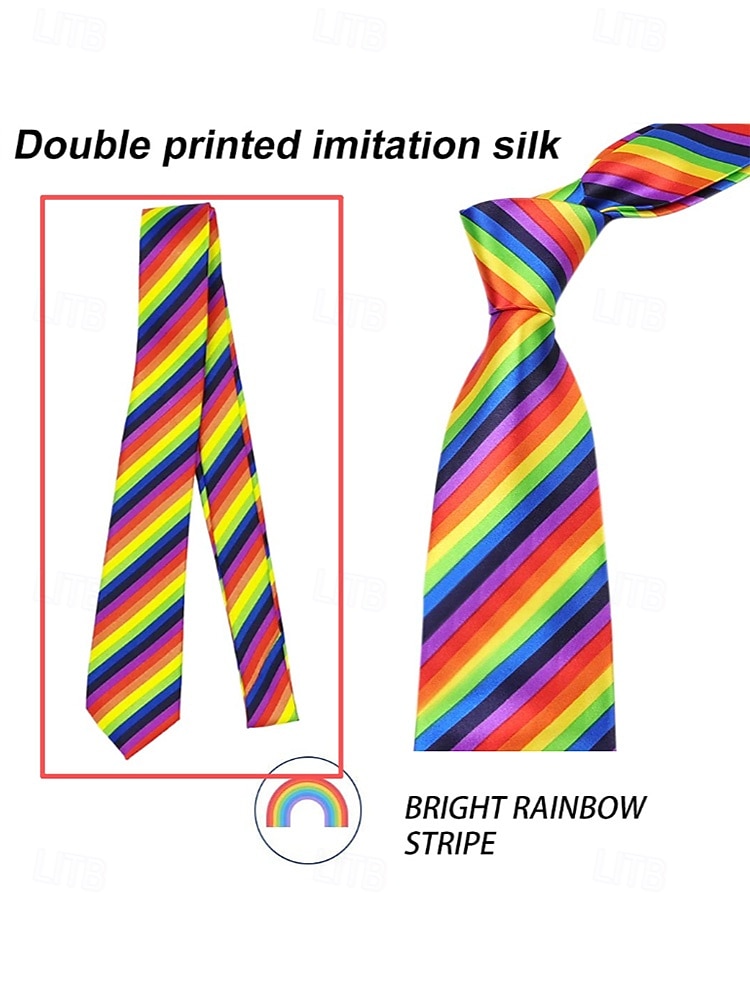 2026年 男性用ポリエステルタイ、複数のパターン、スタイリッシュなデザイン、カーニバルや仮面舞踏会用  コレクション – $14.99 –P8