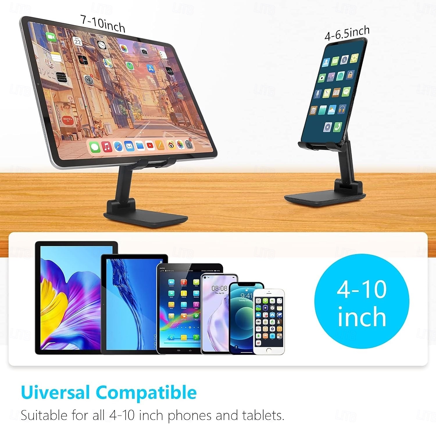 Suport telefon pliabil cu 3 bucăți, suport telefon desktop, unghi și înălțime reglabile, compatibil cu toate telefoanele de 4-10 inci, ideal pentru birou și utilizare pe tabletă 2026 - $19.99 –P2