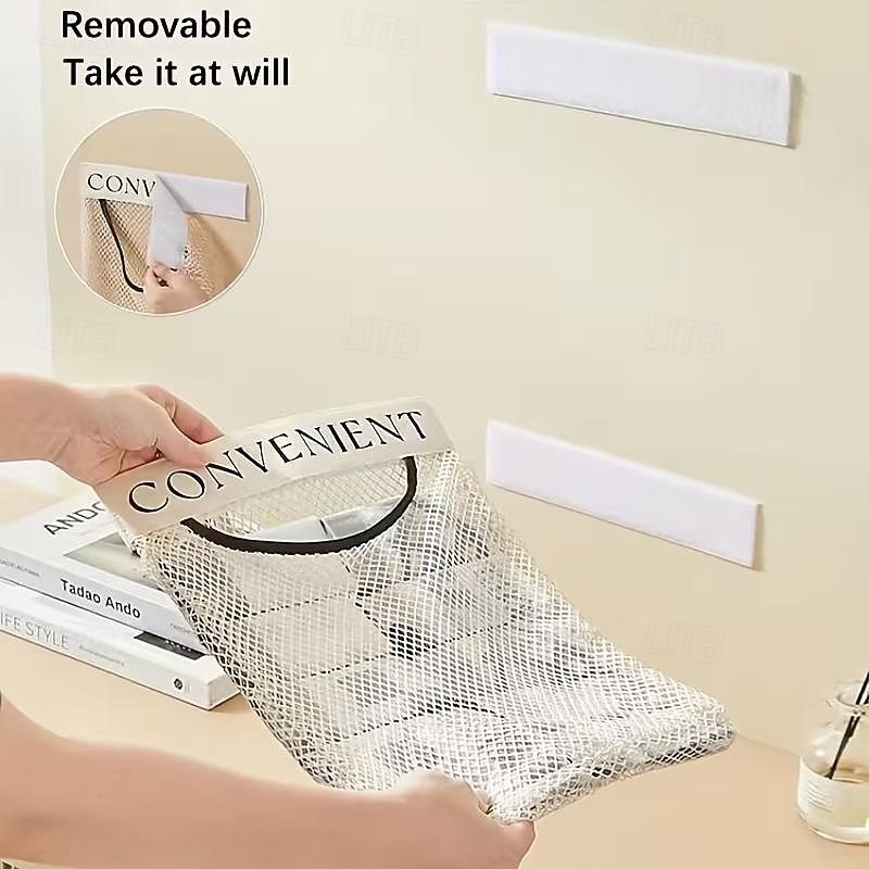 2pcs Large Capacity Mesh Storage Wall-mounted Multifunctional Storage Bag Suitable for Vegetables Fruits Groceries Underwear-Socks Storage Bag Reusable Kitchen Storage and Organizing Tool 2026 - $9.99 –P4