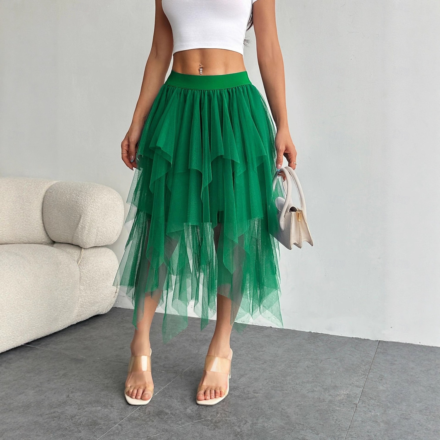 Φανταστική φορεσιά Φούστα από τούλι Ρετρό / Βίντατζ Δεκαετία '80 Πολυεπίπεδο High Low Φουσκωμένος Ενηλίκων Γυναικεία Απόκριες Πάρτι Επίδοση Χορός Μπαλέτο Ντύνομαι 2026 - $24.99 –P7