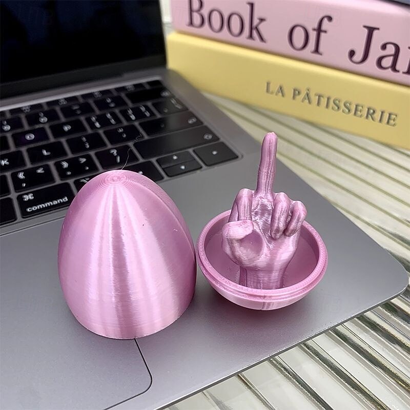 Velikonoční vajíčko s prostředníčkem, 3D tisk dárků pro dospělé, vícebarevné a jedinečné designy, ideální pro velikonoční košík a velikonoční dárky pro dospělé. 2026 - $9.99 –P6